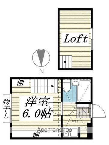 カーサ・グランデC棟(1K/2階)の間取り写真