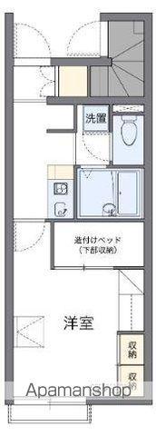 レオパレスグランドゥールレイナ(1K/1階)の間取り写真