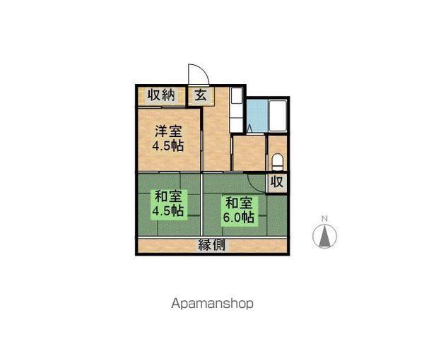 江平ビル(3K/4階)の間取り写真