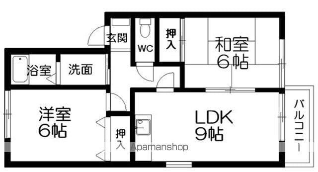 セレージュ(2DK/1階)の間取り写真