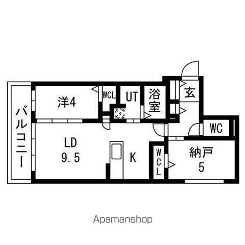 RESIDENCE SHINMEI東札幌(2LDK/4階)の間取り写真
