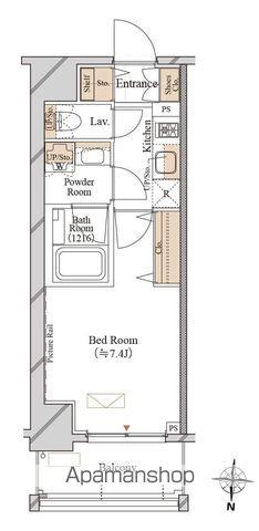 ブランシエスタ両国(1K/7階)の間取り写真