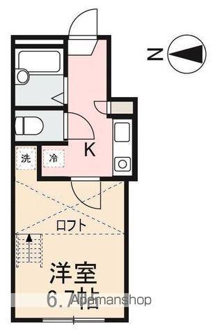 フレシール東山崎(1K/1階)の間取り写真