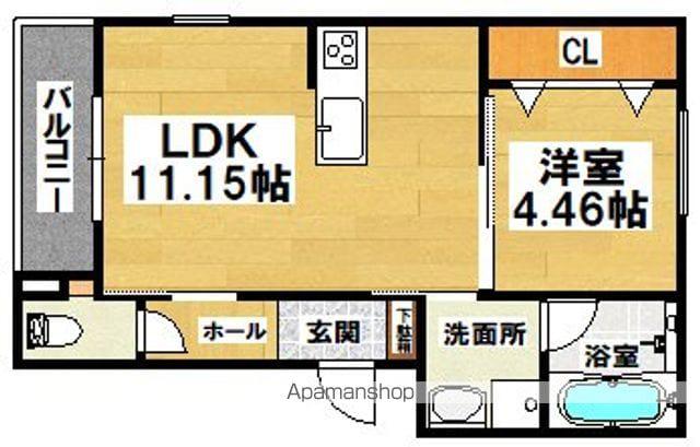 EMIRA SUMIYOSHI(1LDK/3階)の間取り写真