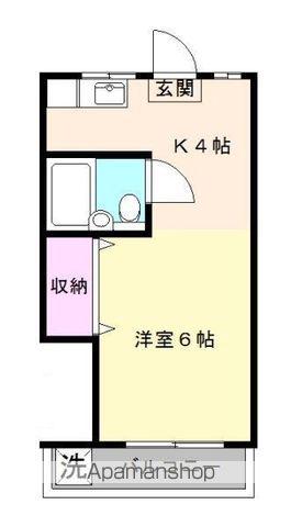 プランドール小日向I(1K/1階)の間取り写真