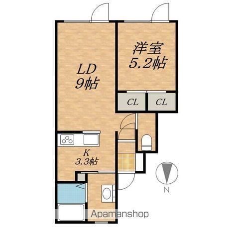 トレーフル(1LDK/1階)の間取り写真