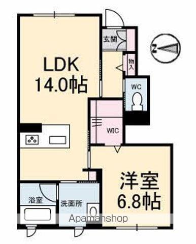 ルミエール(1LDK/1階)の間取り写真