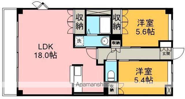 ラ・エルシオン(2LDK/3階)の間取り写真