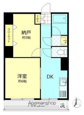 峰マンション(1SDK/2階)の間取り写真