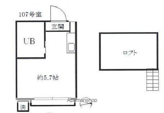 ライフピア カノン(1K/1階)の間取り写真