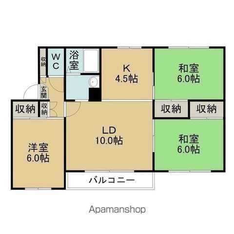 ホースウィン4(3LDK/1階)の間取り写真