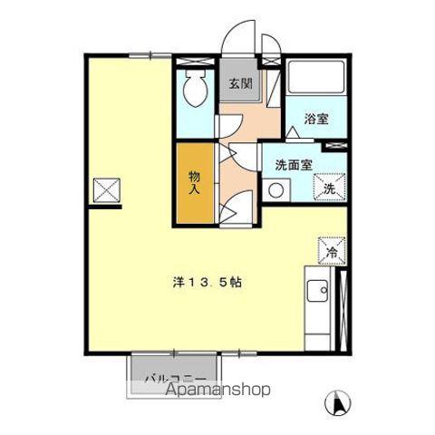セジュール石堂(ワンルーム/2階)の間取り写真