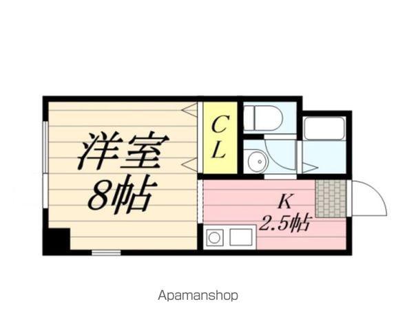 アミティN22(1K/5階)の間取り写真