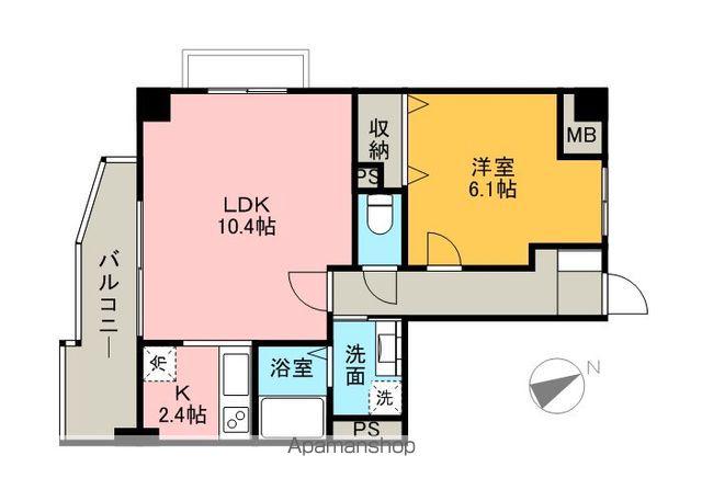 エクセルタカナシパートⅡ(1LDK/3階)の間取り写真