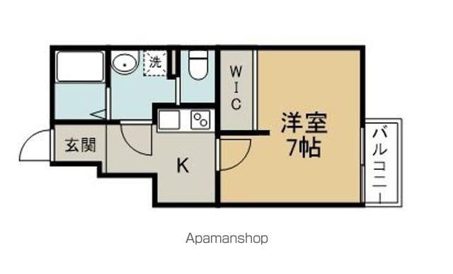 パールフォレスト(ワンルーム/1階)の間取り写真