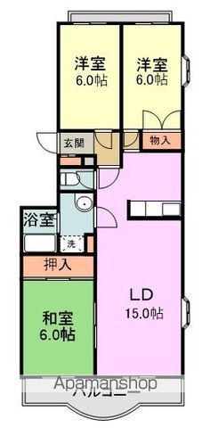 モンテベルデ高野(3LDK/3階)の間取り写真