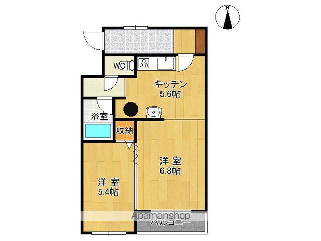 クラッシー西8条倶楽部(1LDK/2階)の間取り写真