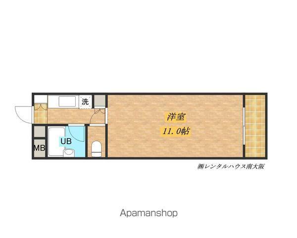 ヴィラRY(1K/2階)の間取り写真