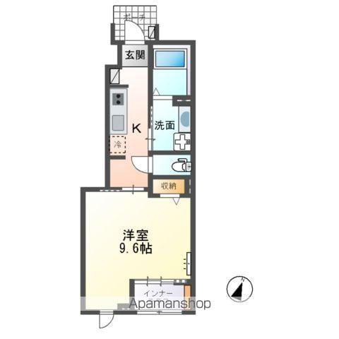 アベールS(1K/1階)の間取り写真