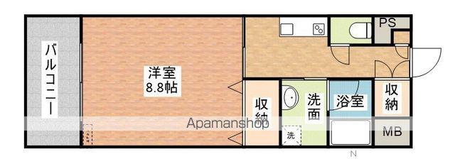 エクセラ長崎(1K/1階)の間取り写真