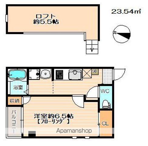 イル・グラッツィア東公園Ⅱ(1K/3階)の間取り写真