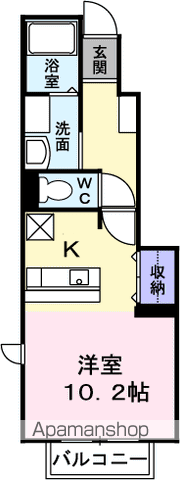 アム-ル・GAKUA(ワンルーム/1階)の間取り写真
