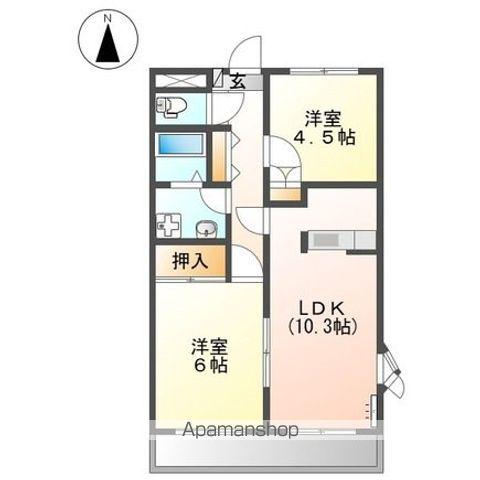 エクセル(2LDK/2階)の間取り写真