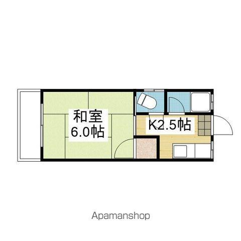 マンスリー・ワン・オグリ(1K/2階)の間取り写真