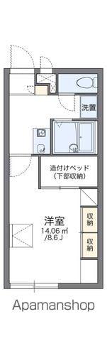 レオパレスクレセント二日市(1K/1階)の間取り写真