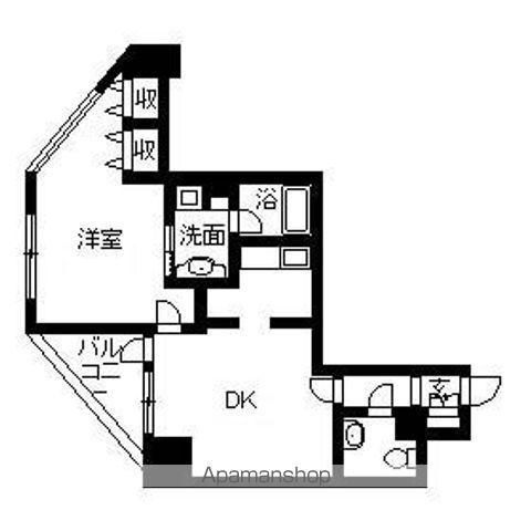 レオパレスエメラルド(1K/1階)の間取り写真