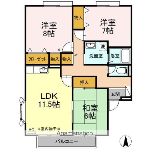 グリーンパラシオン7(3LDK/2階)の間取り写真