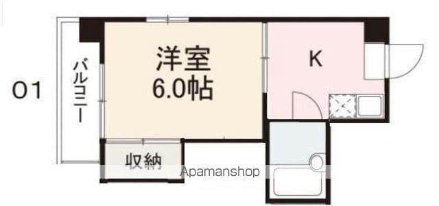 コート紙町Ⅷ(1K/3階)の間取り写真