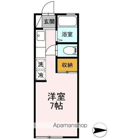 パークヴィラ(ワンルーム/1階)の間取り写真