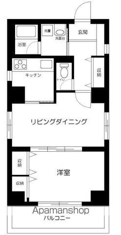 ローズマンションミヤハラ(1LDK/3階)の間取り写真