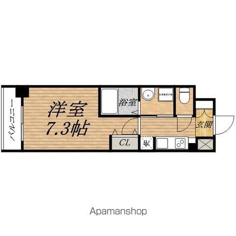 ミュプレKITAHAMA(1K/15階)の間取り写真
