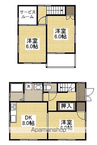 広島県福山市 2階建 築30年(3SDK)の間取り写真