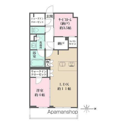 LA PERLA JIYUGAOKAⅡ(1SLDK/1階)の間取り写真