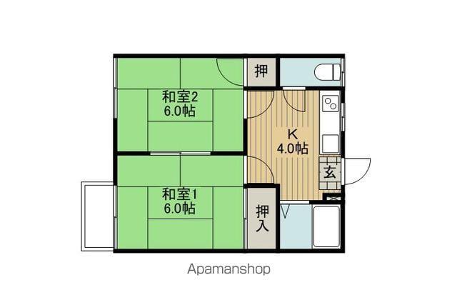 フォーブル赤沼(2K/2階)の間取り写真