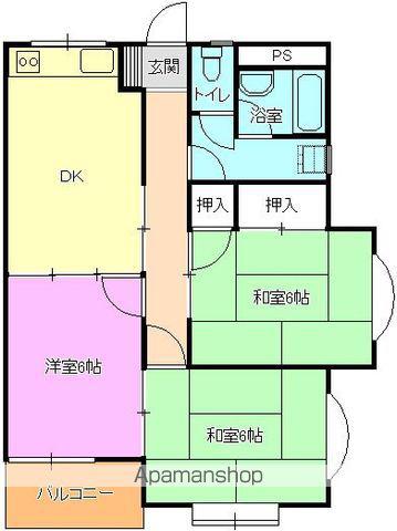 レジデンス327(3DK/1階)の間取り写真