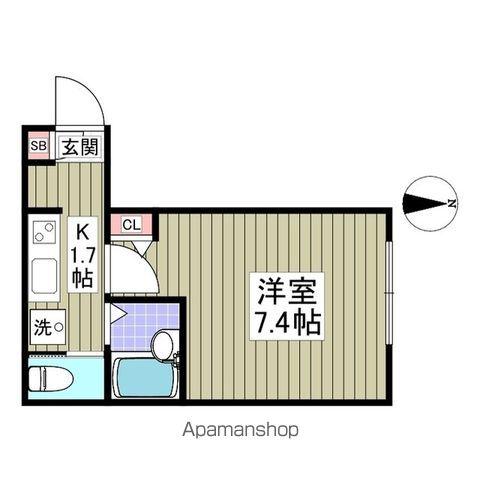 シャトレ新江古田(1K/1階)の間取り写真