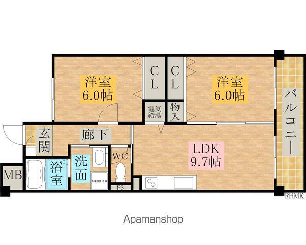 ドルチェ3(2LDK/3階)の間取り写真