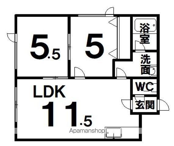 KUROSU.20(2LDK/2階)の間取り写真