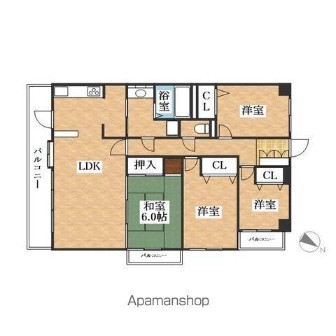 サンハウス小牧駅西(4LDK/4階)の間取り写真