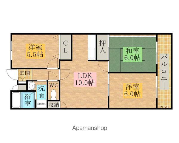 パークレーン(3LDK/2階)の間取り写真