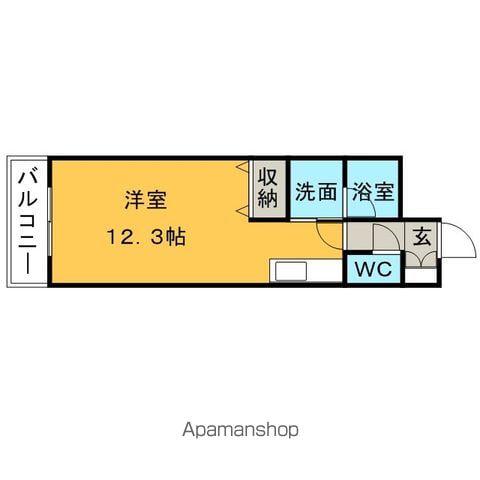 FIUMECASTELLO(ワンルーム/2階)の間取り写真