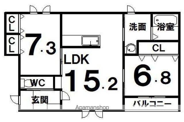 エマーブルⅢ(2LDK/1階)の間取り写真