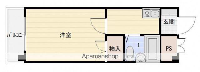 西原マンション(1K/3階)の間取り写真