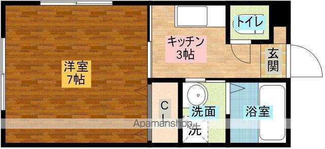 ハイツ丸山(1K/1階)の間取り写真
