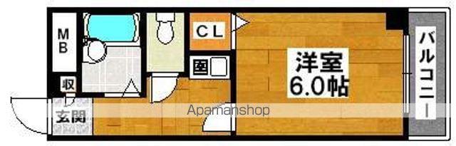 エミエール堺(1K/2階)の間取り写真