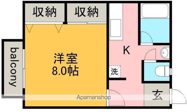 SURPLUS ONE 大空(1K/1階)の間取り写真